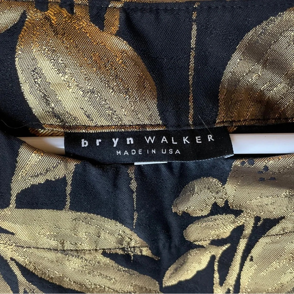 Bryn Walker Yael Folie D' Oro Jacquard Metallic Floral Print Top Size Small - Picture 6 of 11